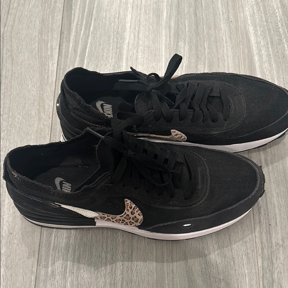 Nike Black and Brown Sneakers with Breathable Mesh